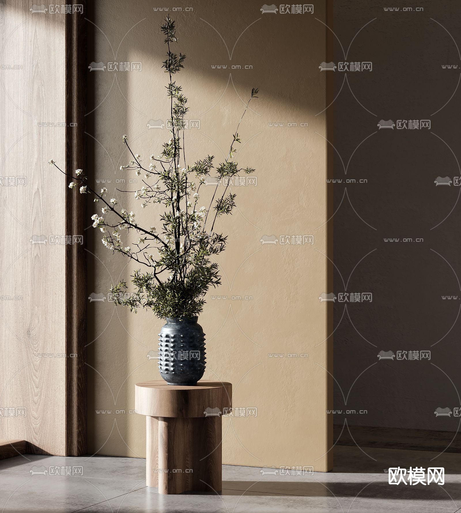 侘寂风花瓶 花艺su模型