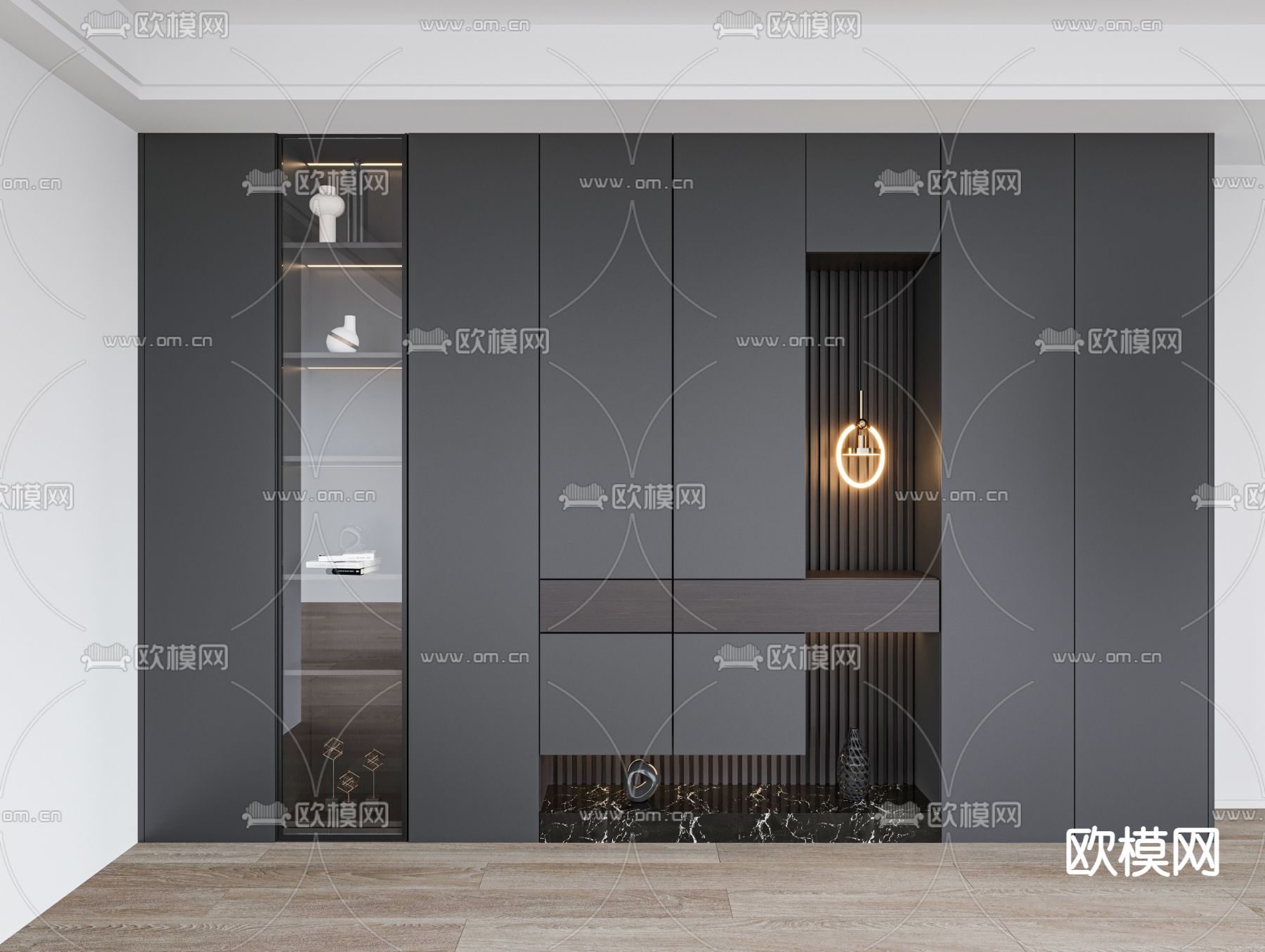 玄关鞋柜3d模型下载