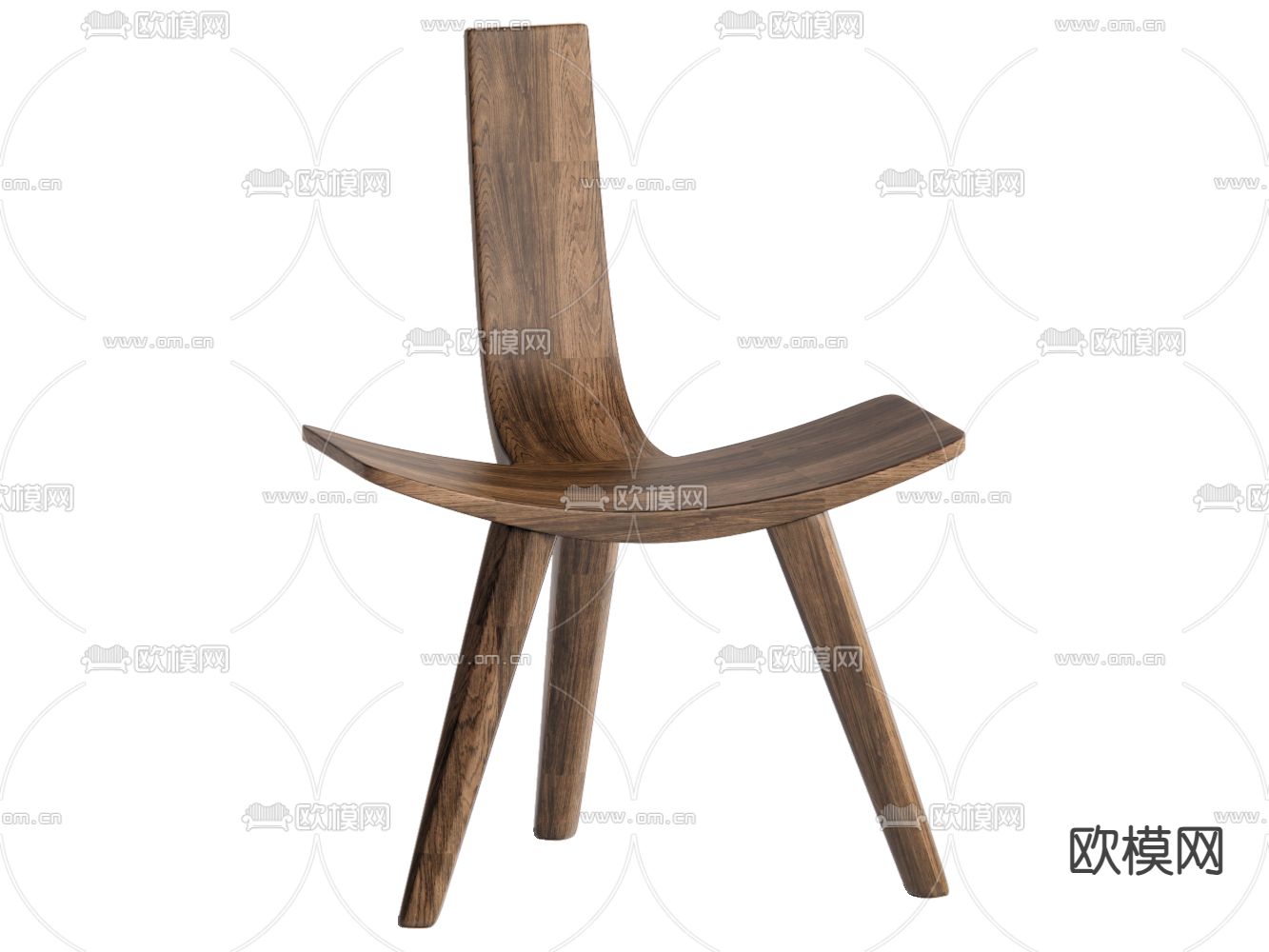 侘寂风椅子 休闲椅su模型下载（渲染图1）