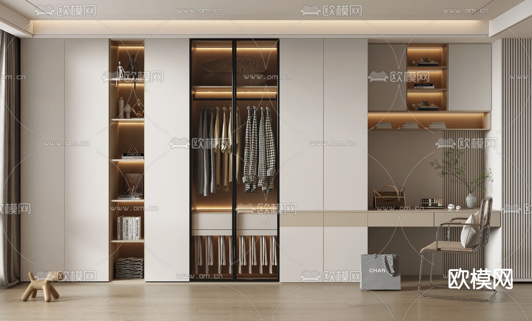 现代衣柜 衣橱3d模型下载