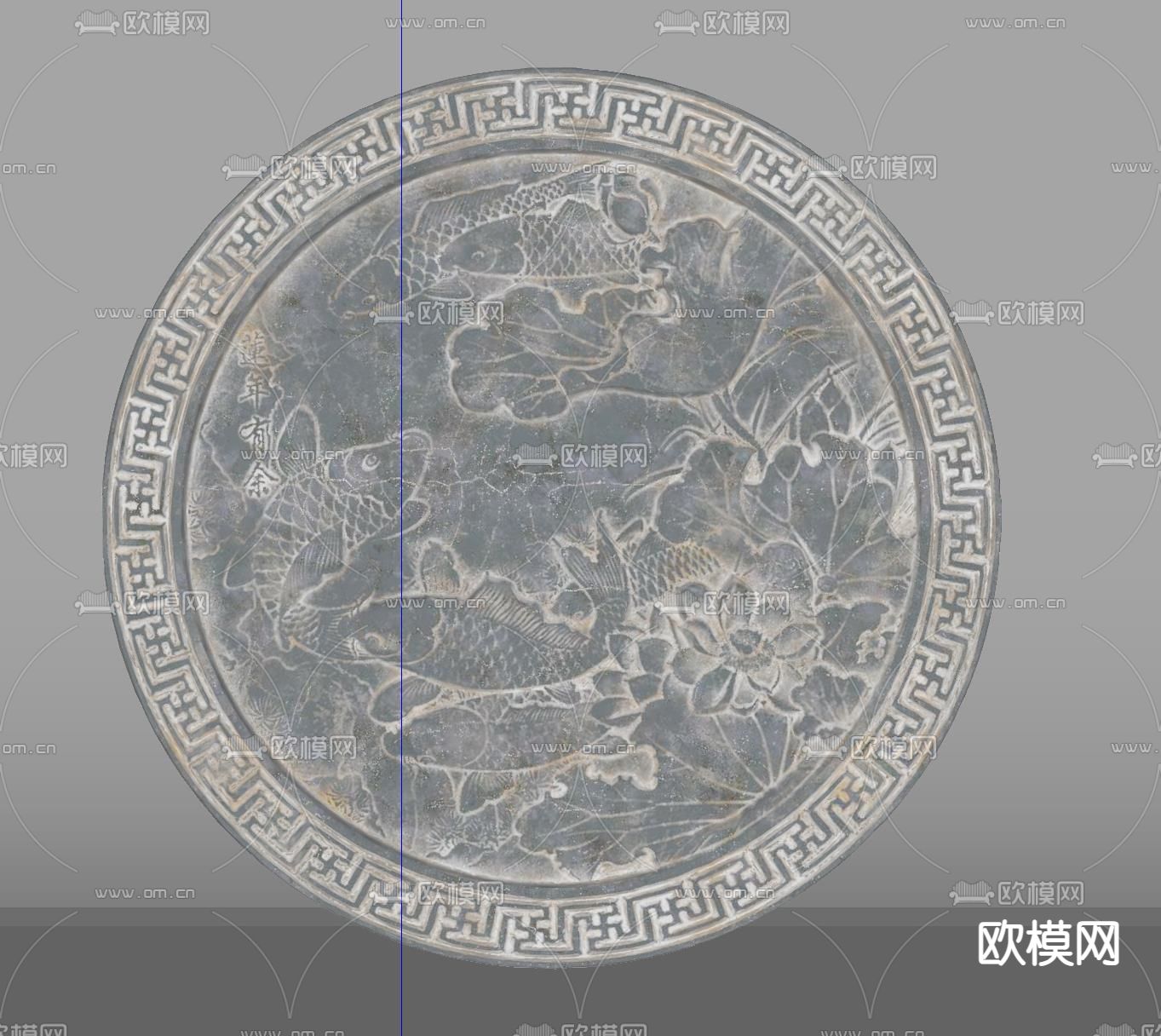 新中式工艺石雕 荷花石雕su模型下载（渲染图1）