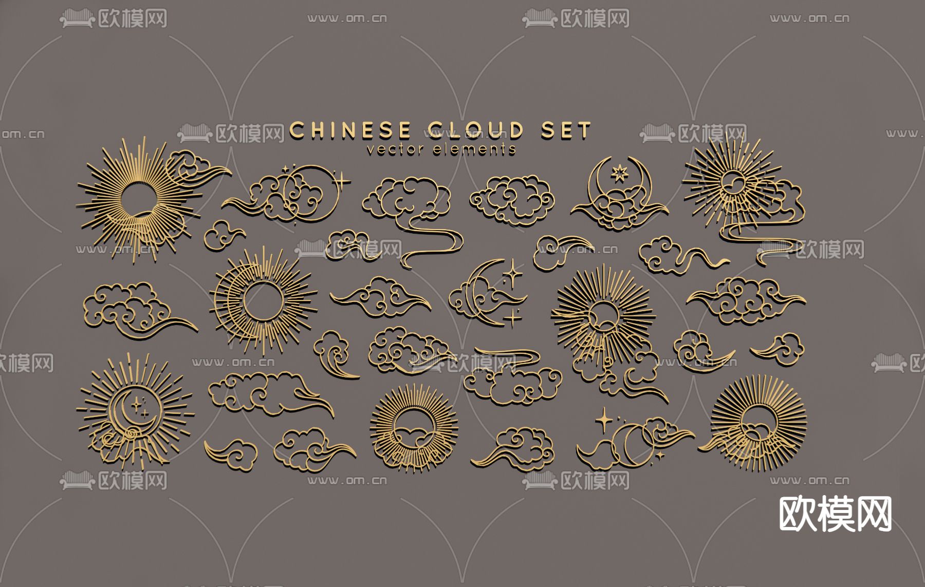 中式雕花 镂空雕花 传统纹样su模型下载（渲染图2）