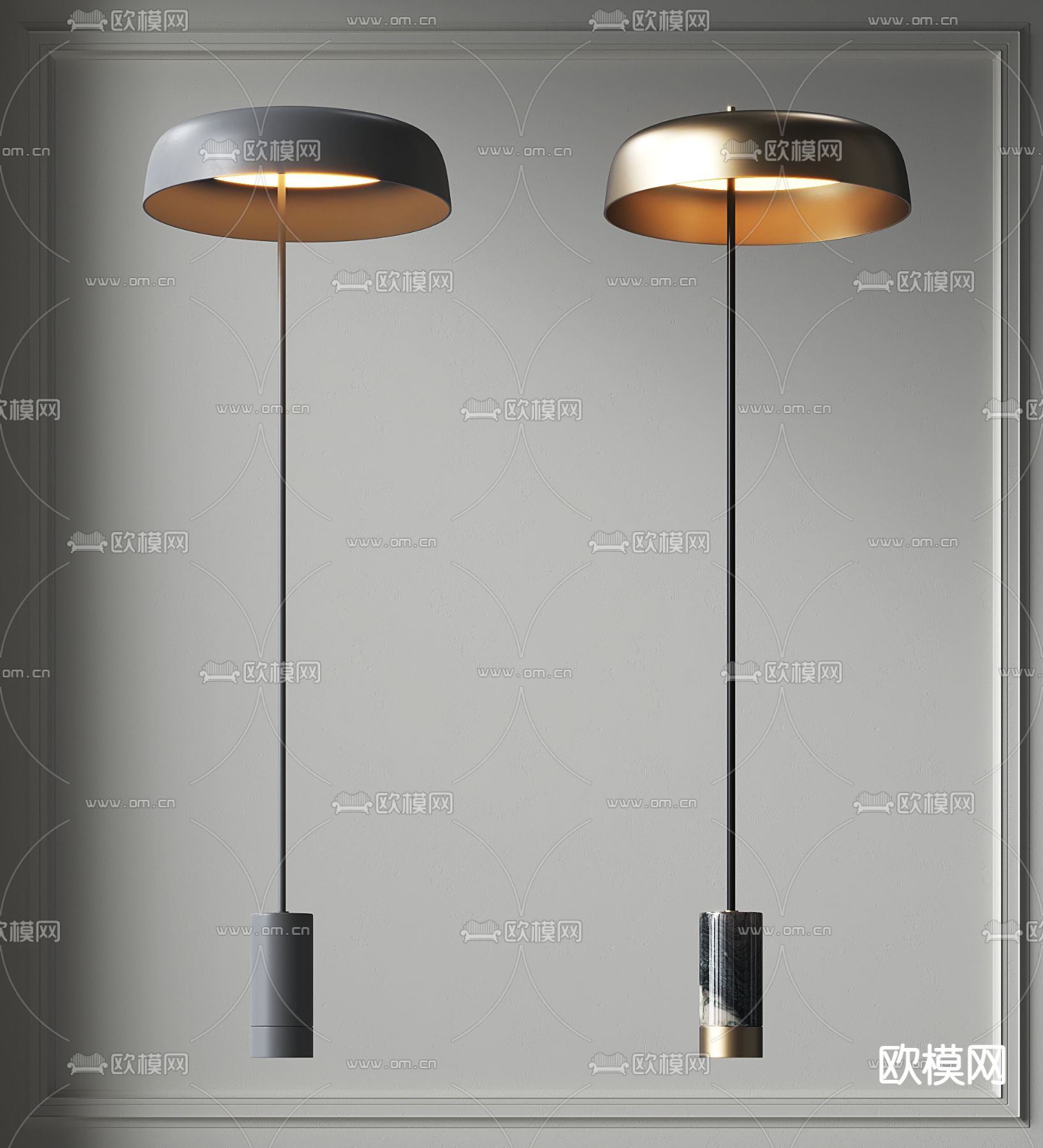 帽子落地灯su模型下载（渲染图1）