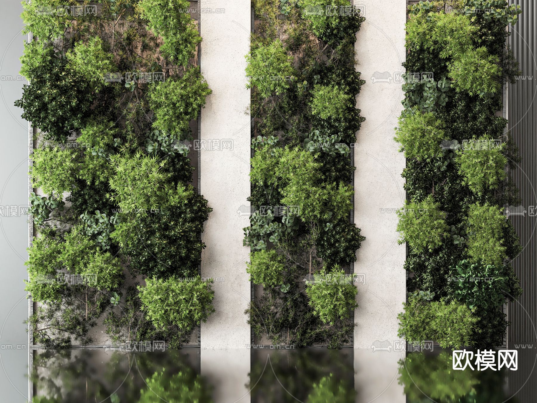 植物墙 绿植墙3d模型下载