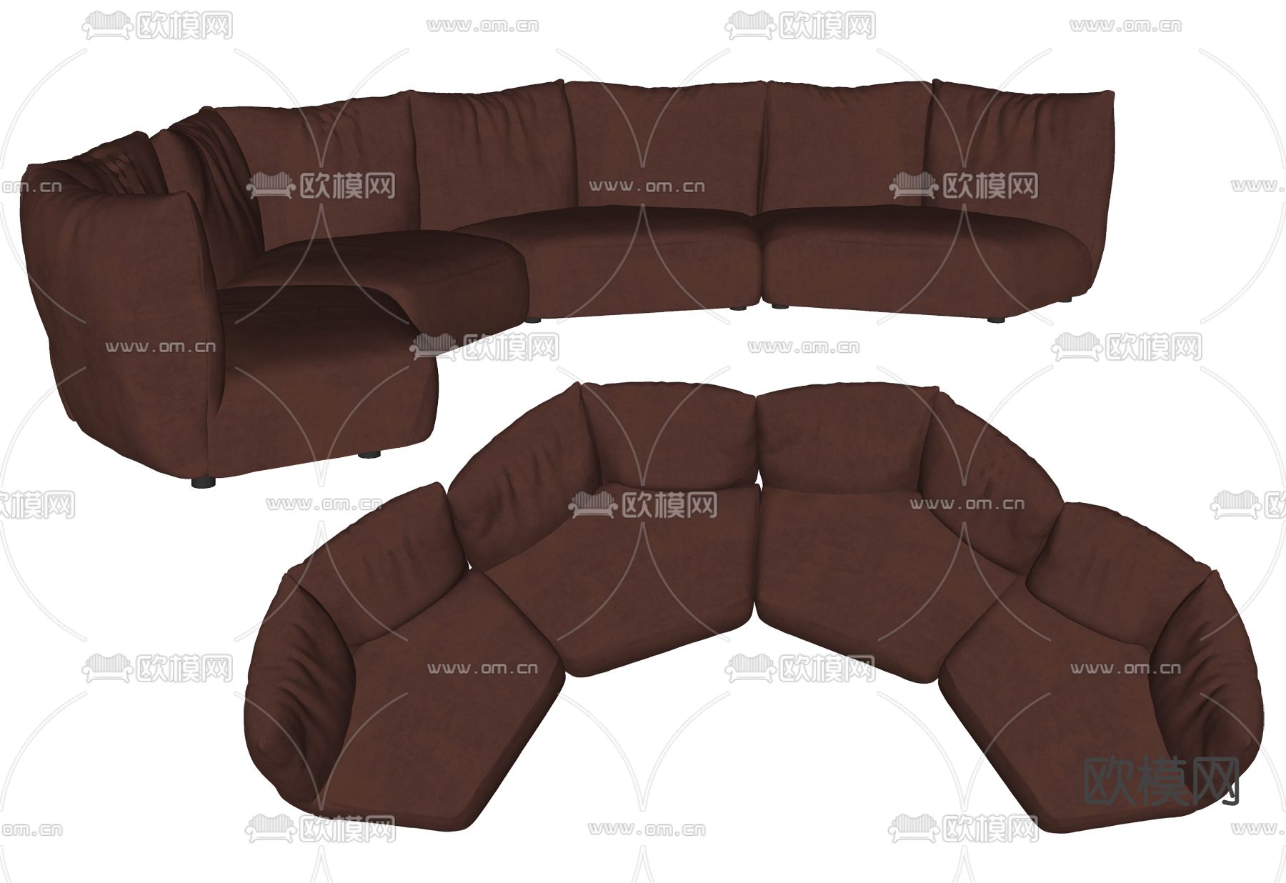 花瓣沙发 异形沙发su模型