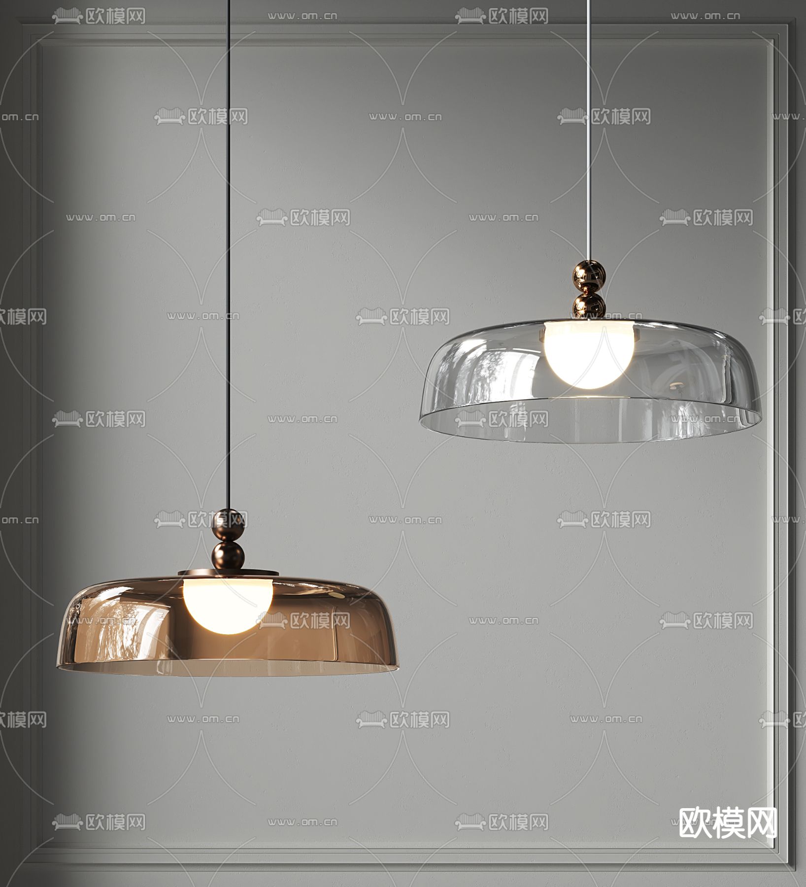 床头小吊灯su模型下载（渲染图1）