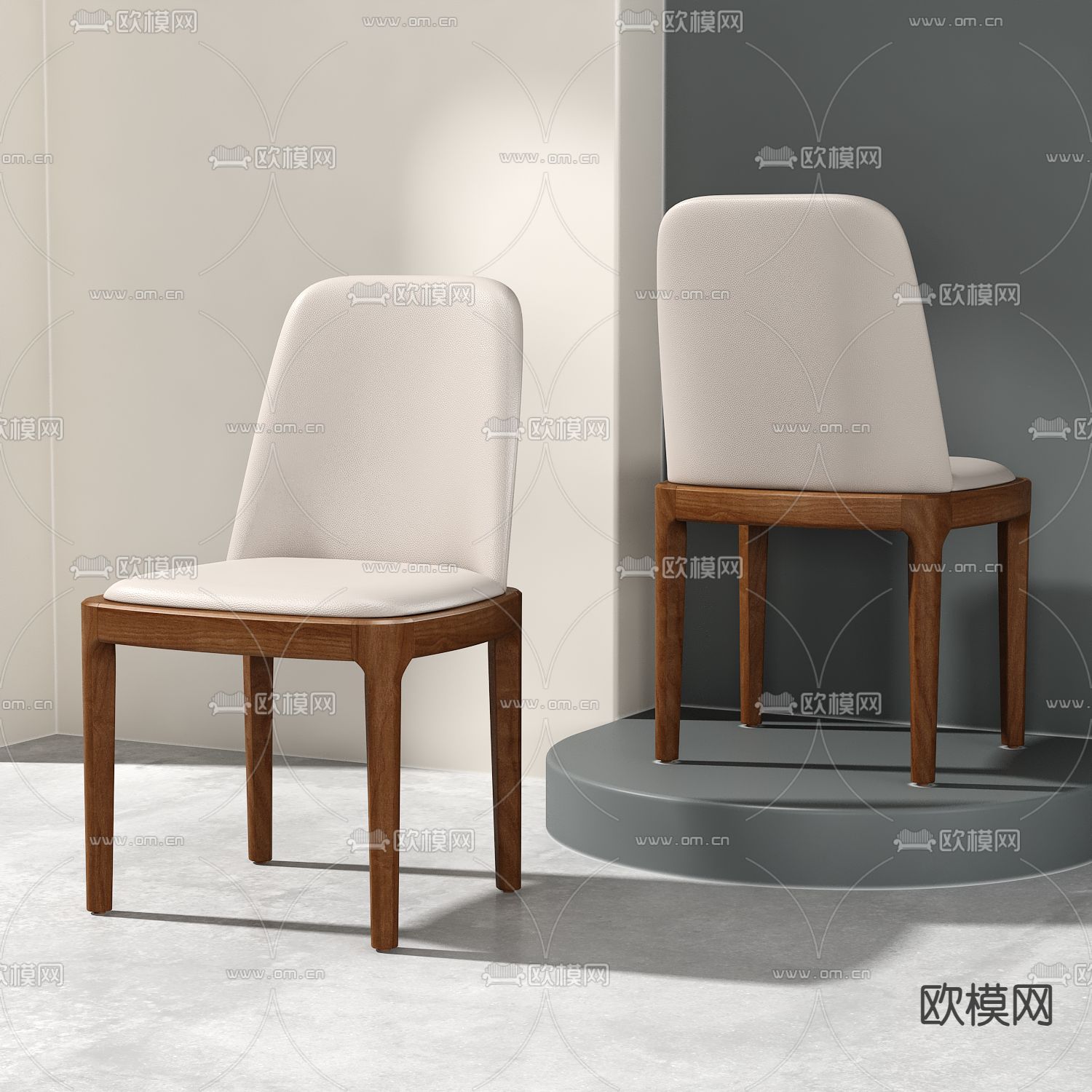 侘寂椅子 餐椅3d模型下载