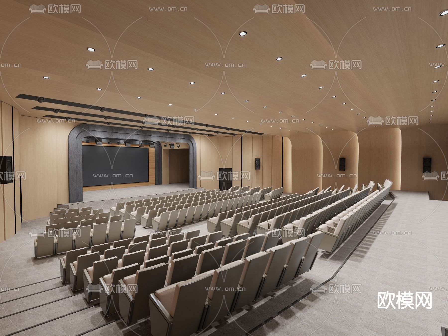 剧院 电影院3d模型下载（渲染图2）