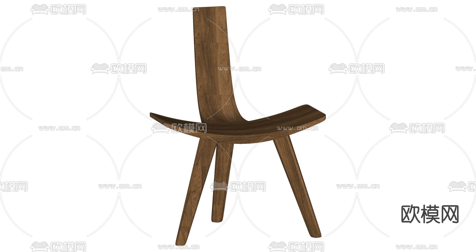 侘寂风椅子 休闲椅su模型下载（渲染图2）