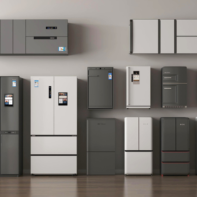  双门冰箱 智能冰箱 迷你冰箱su模型 