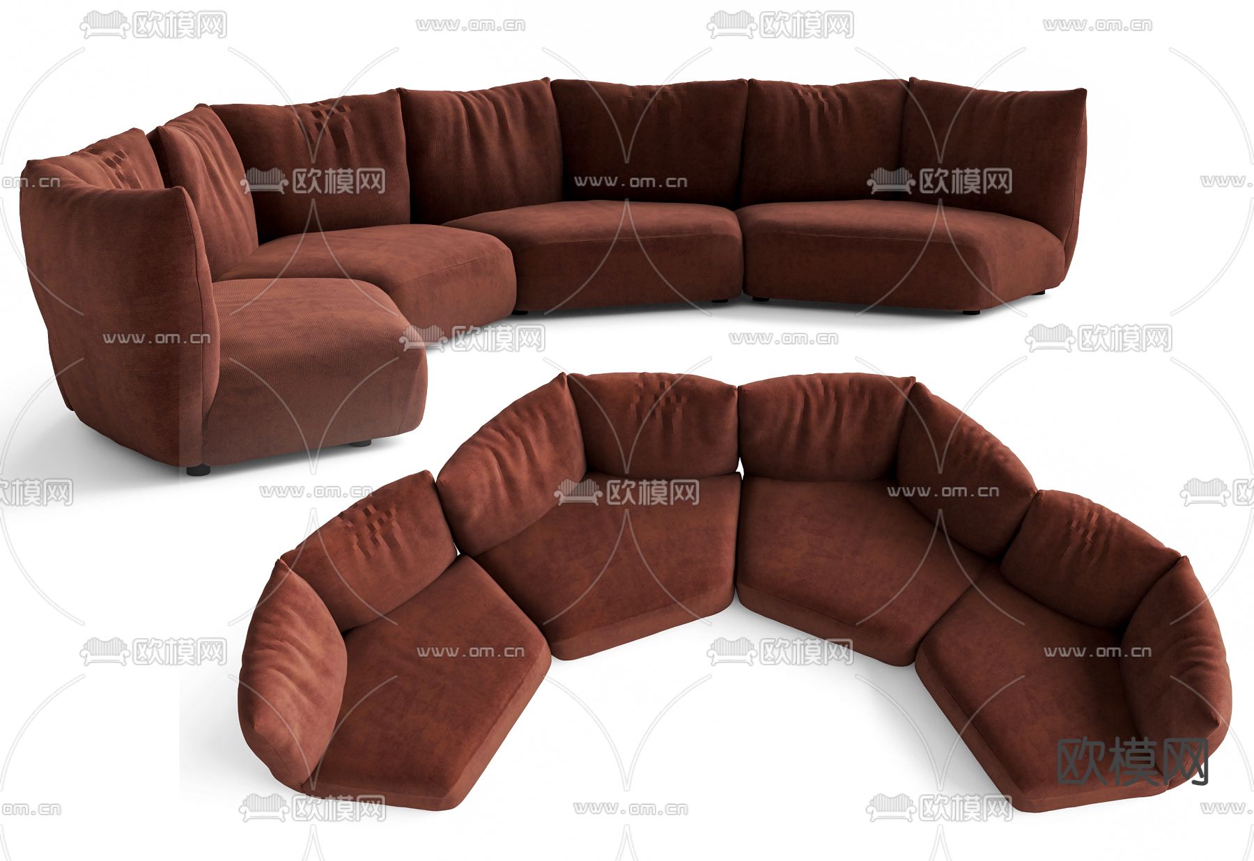 花瓣沙发 异形沙发su模型