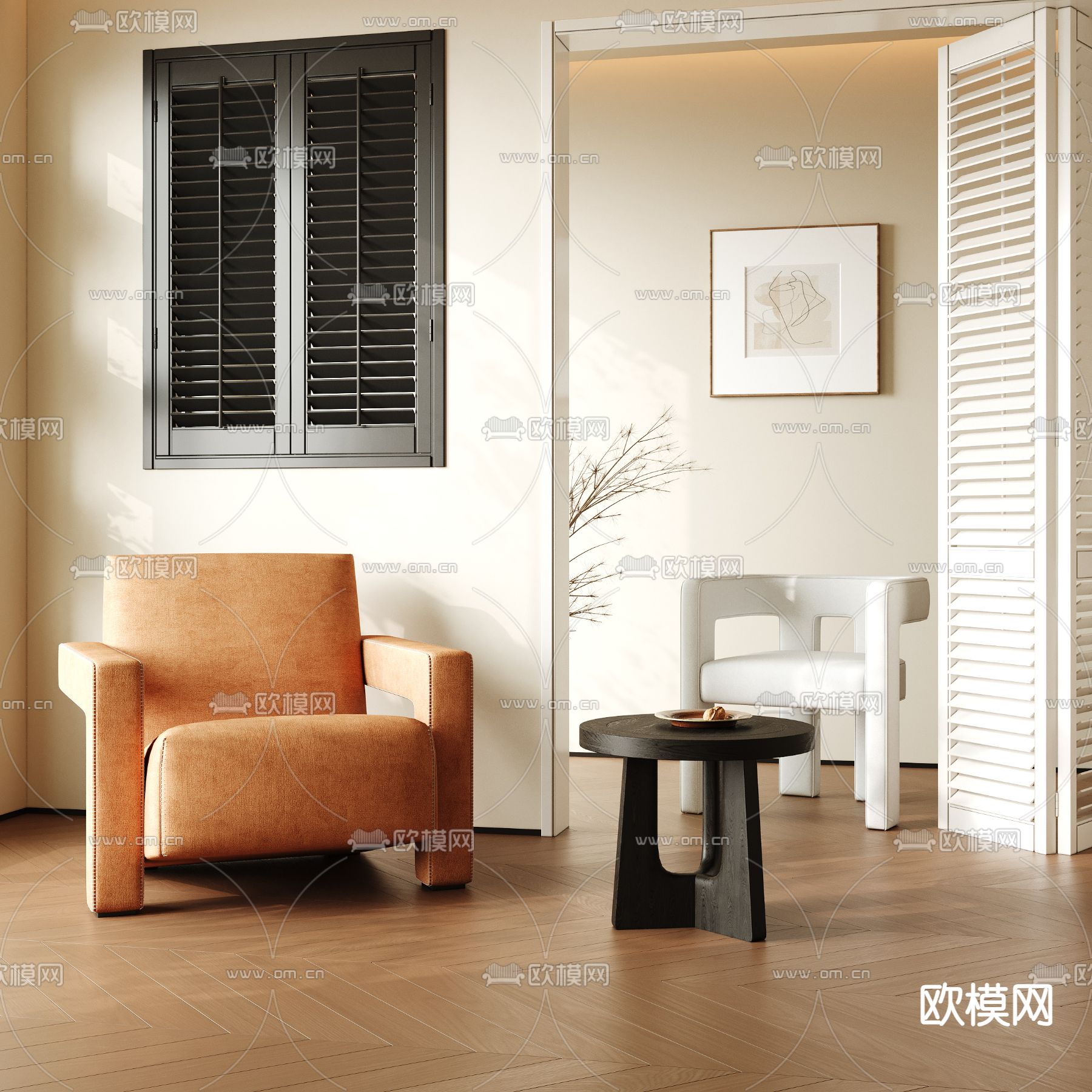 单人沙发 休闲沙发3d模型下载