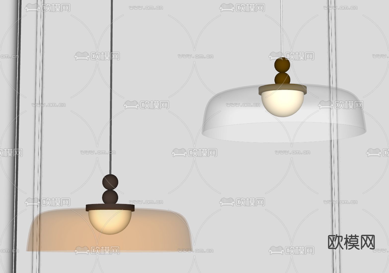 床头小吊灯su模型下载（渲染图2）