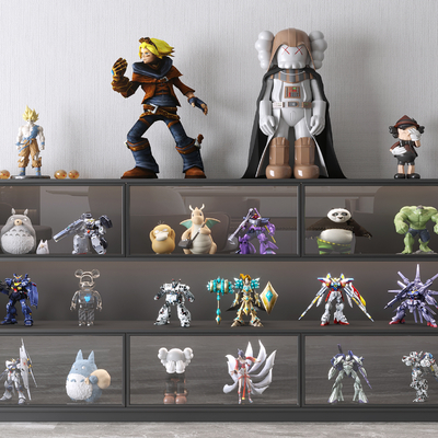  手办装饰柜su模型 