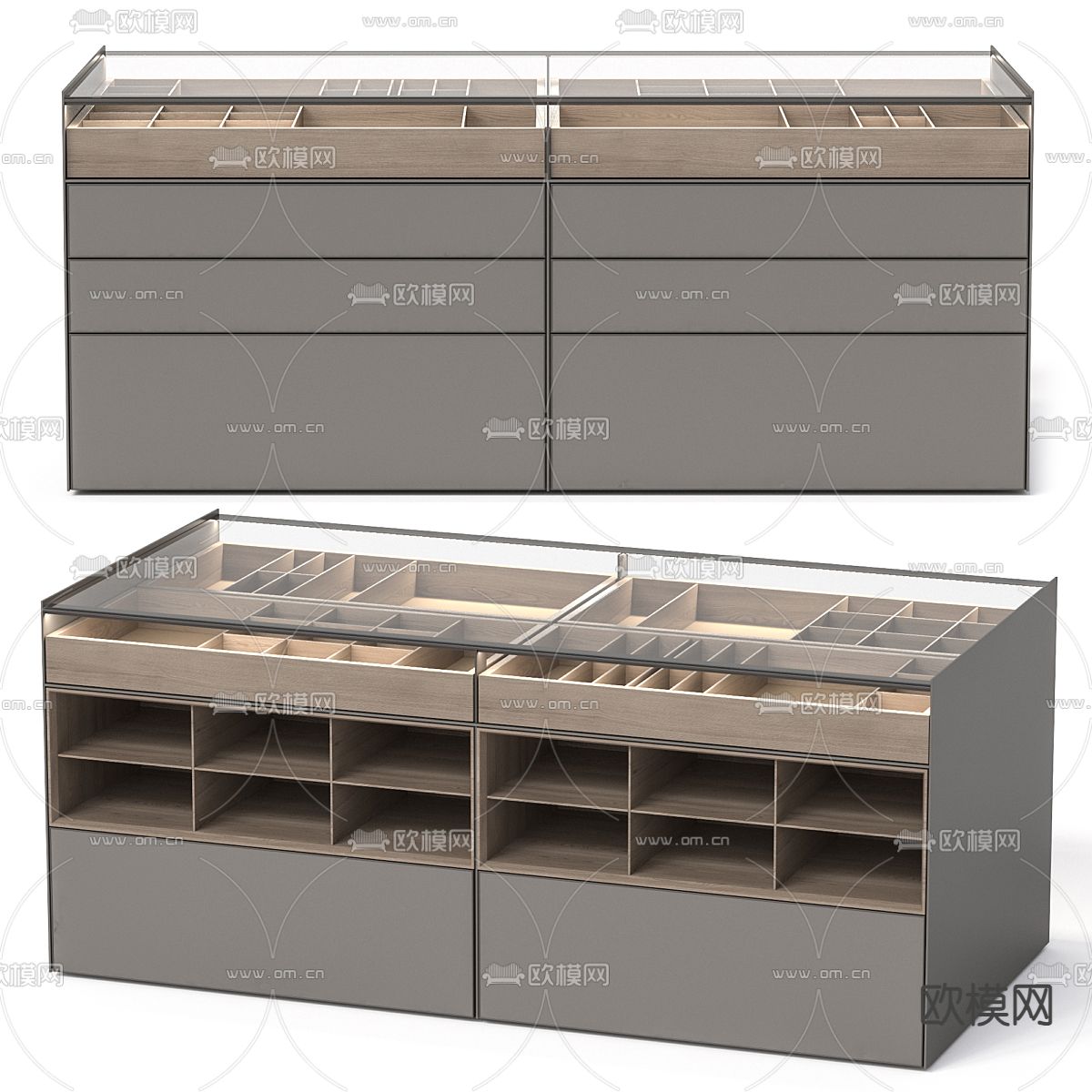 珠宝柜 首饰柜 展览柜3d模型下载（渲染图1）