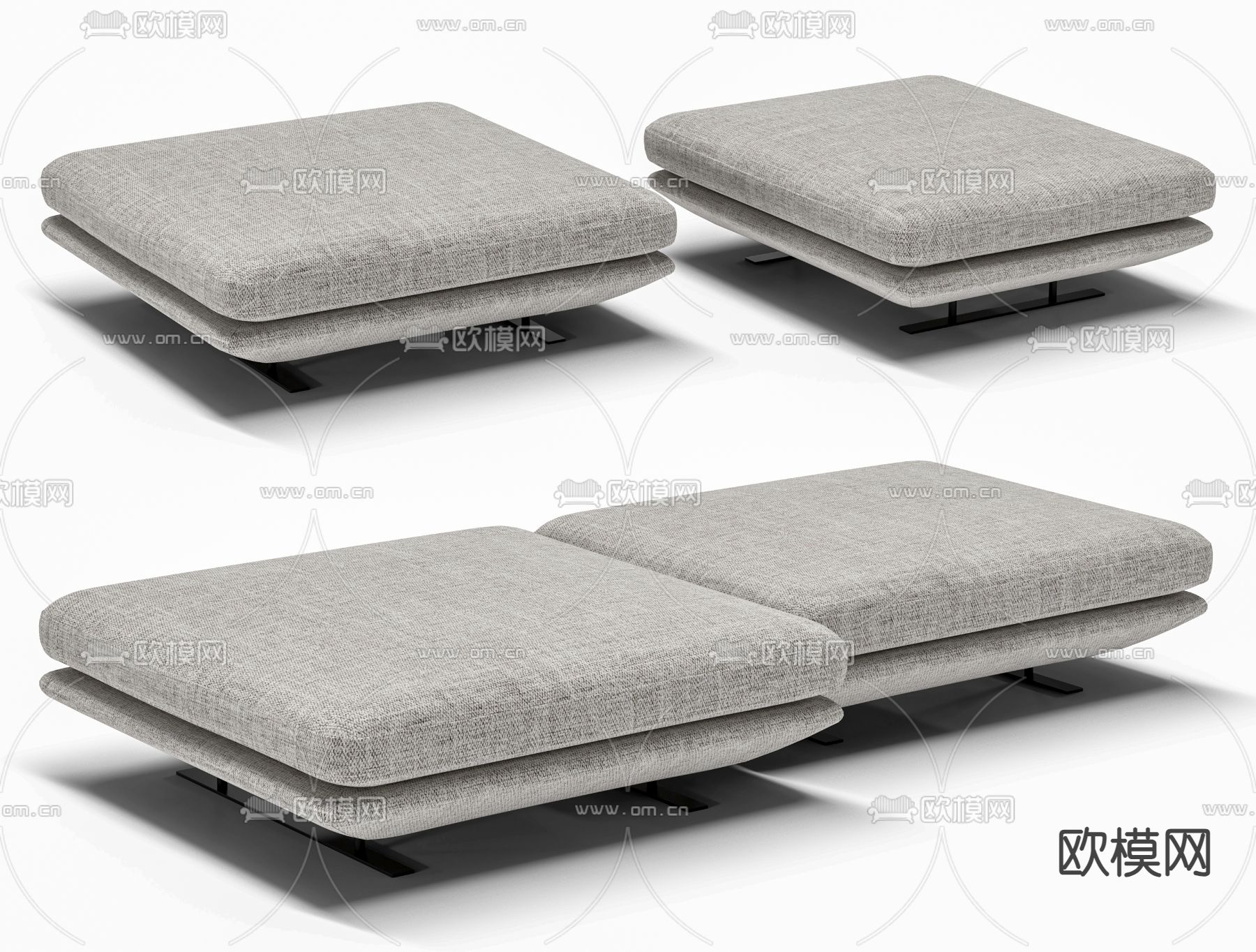 现代沙发凳su模型