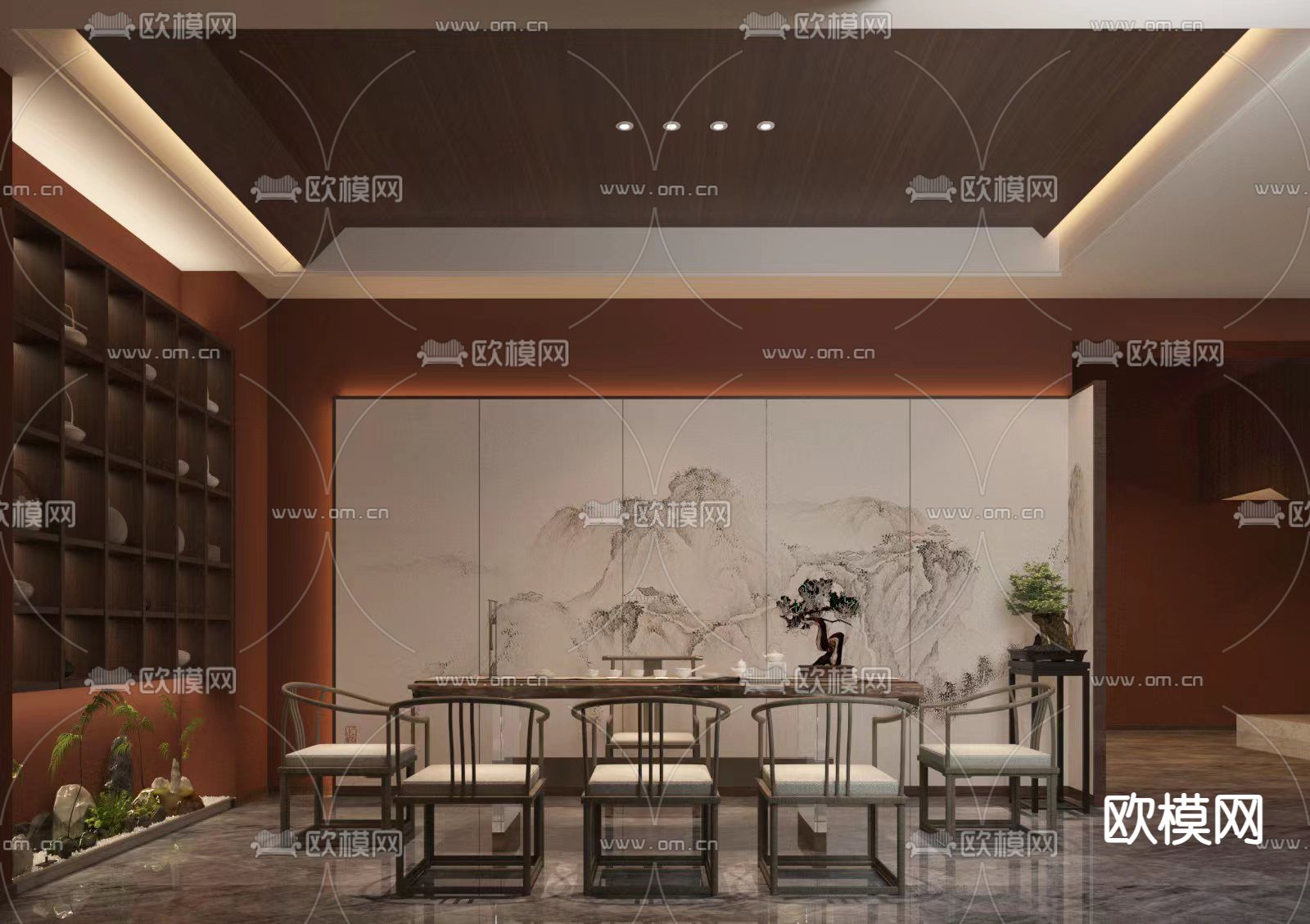 红酒会所 酒窖 藏酒室3d模型下载（渲染图3）