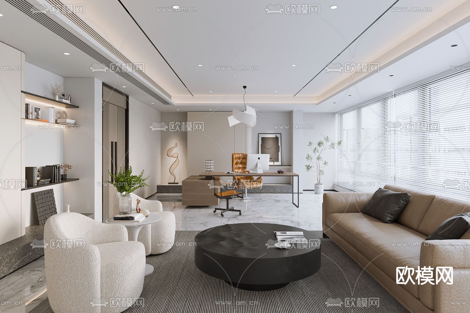 总经理室 董事长室3d模型下载