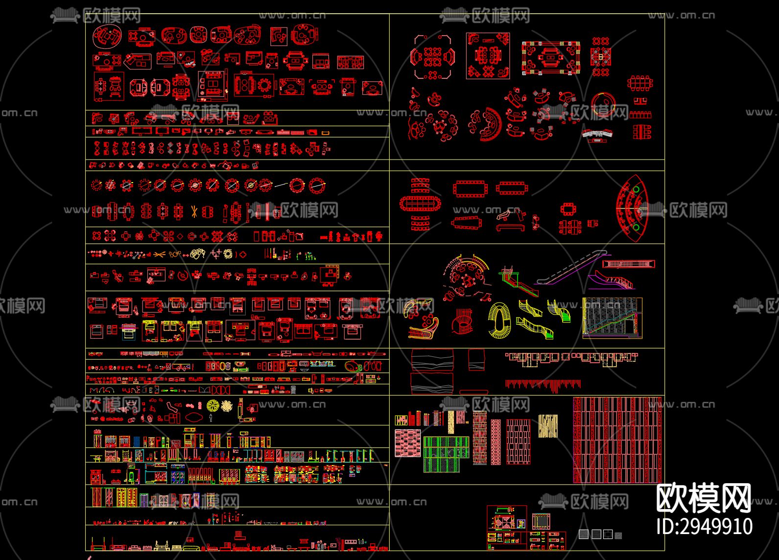 酒店cad图库下载