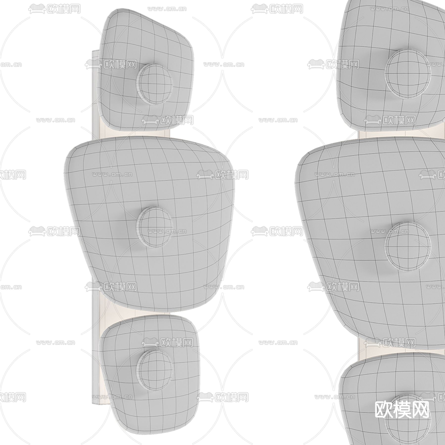 意大利 Poliform 壁灯3d模型下载（渲染图2）