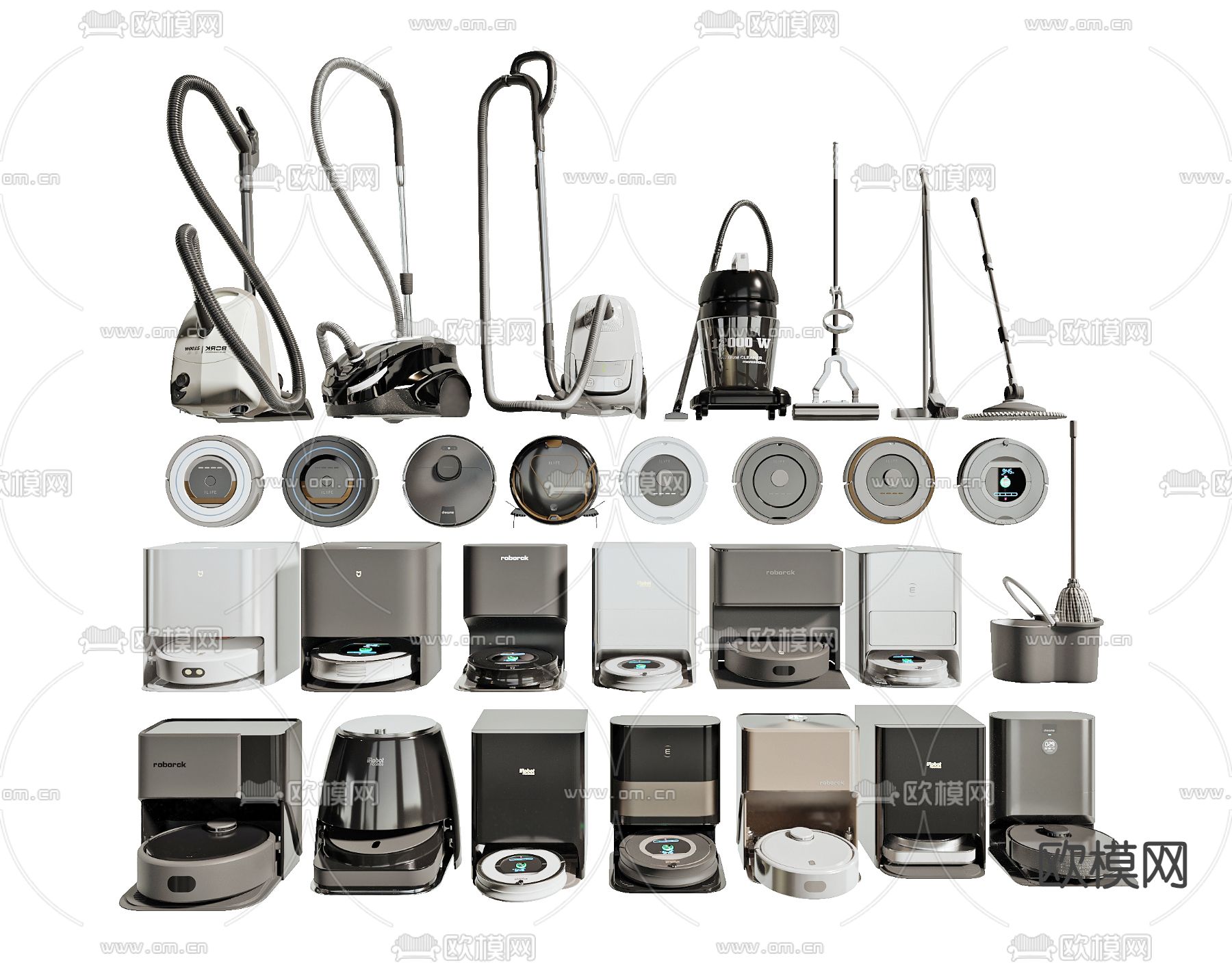 扫地机器人 吸尘器3d模型下载