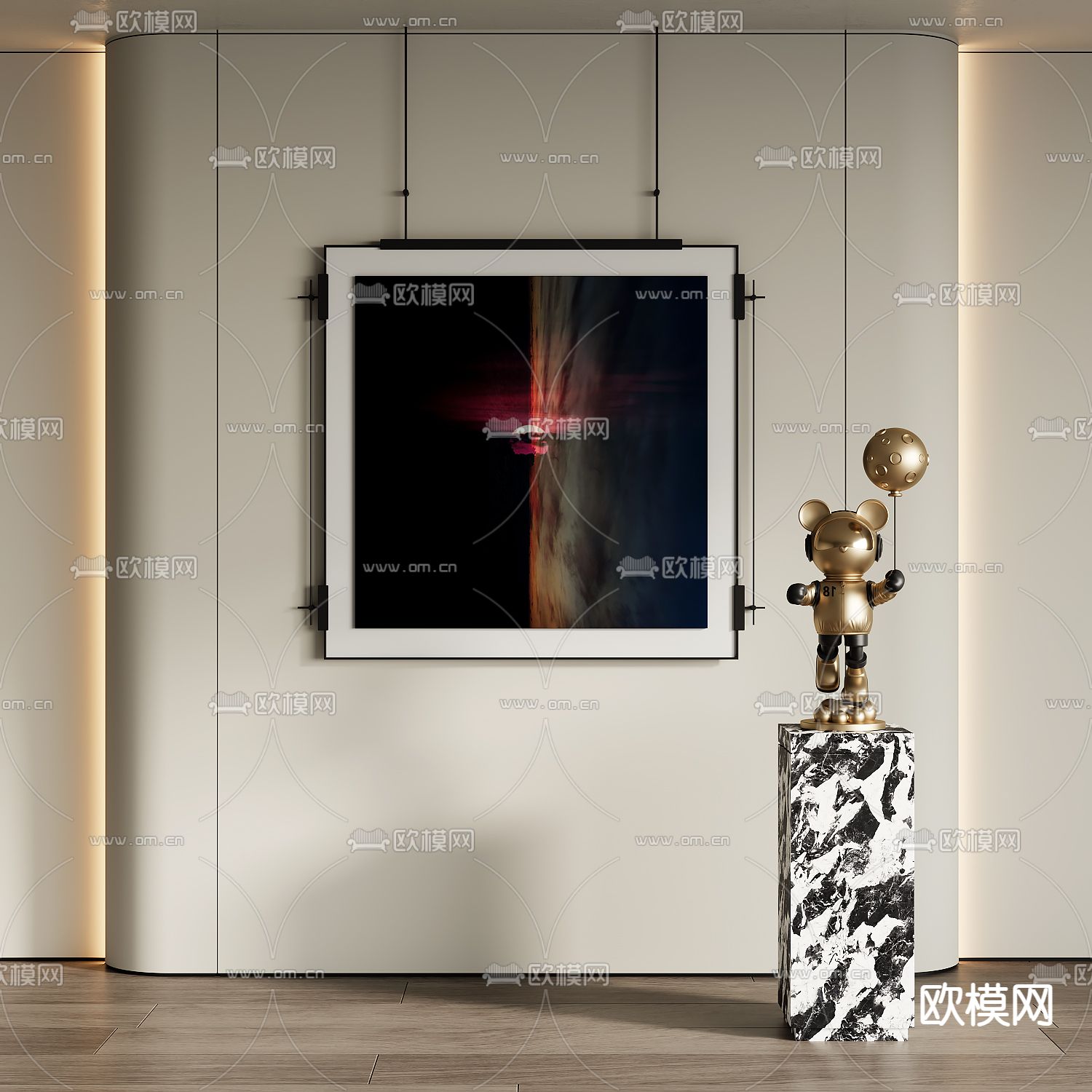 现代装饰画su模型