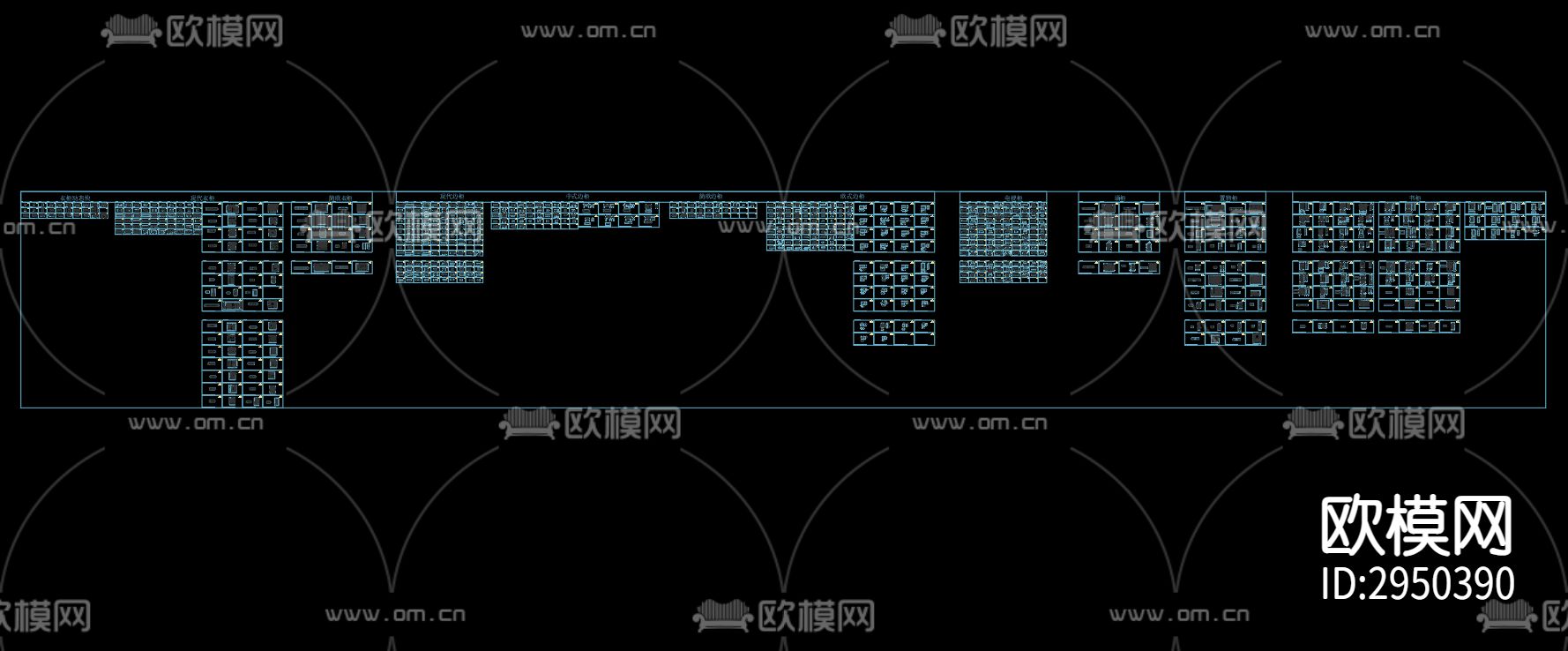 柜体cad图库下载