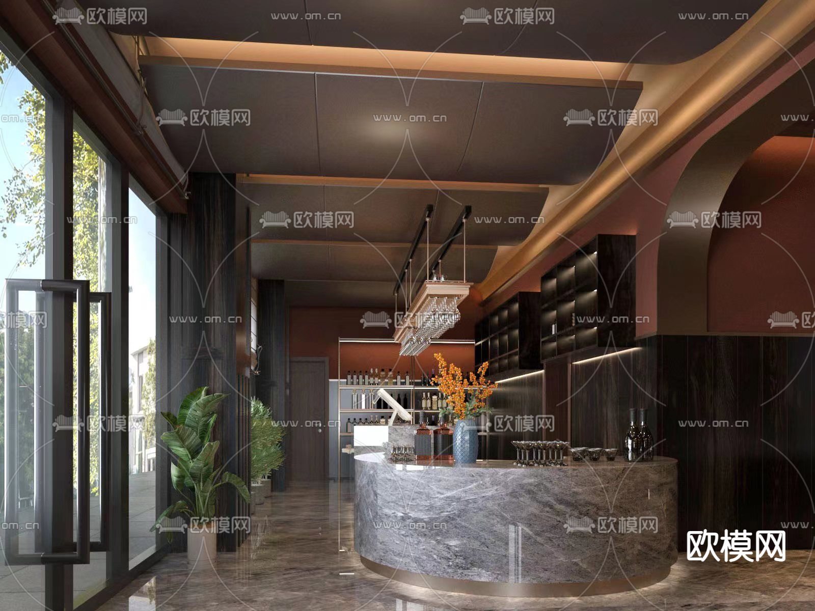 红酒会所 酒窖 藏酒室3d模型下载（渲染图5）