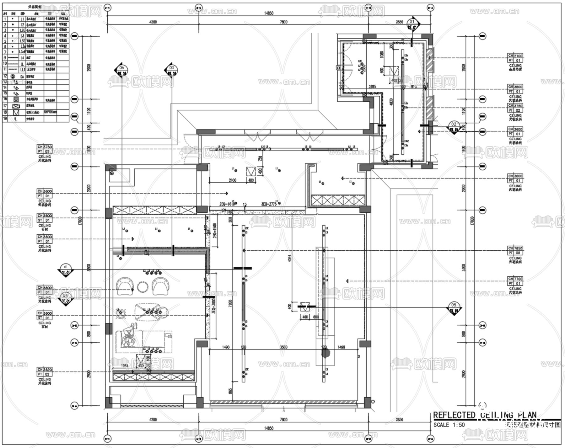 成都合能枫丹铂麓公区大堂cad施工图下载（渲染图2）