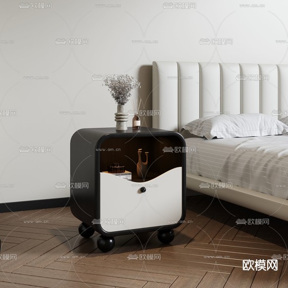 床头柜3d模型下载