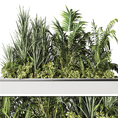  植物堆 花箱su模型 