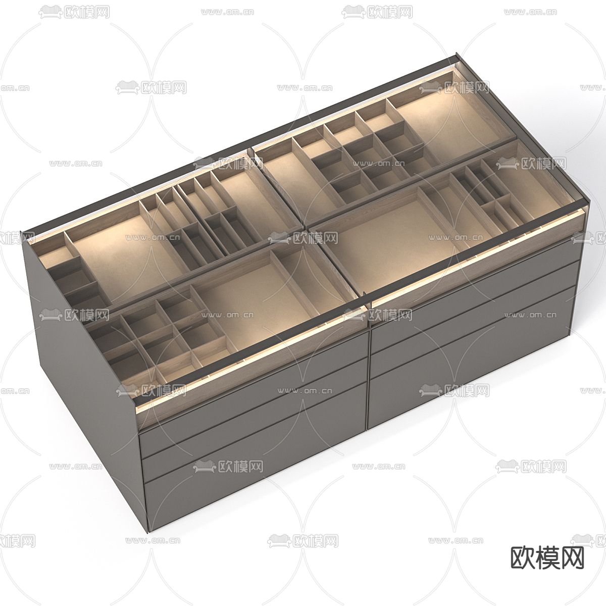 珠宝柜 首饰柜 展览柜3d模型下载（渲染图2）