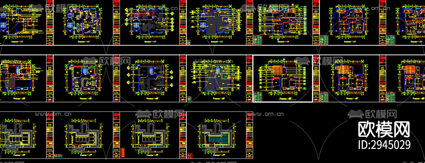 家装卧室CAD施工图下载（渲染图3）