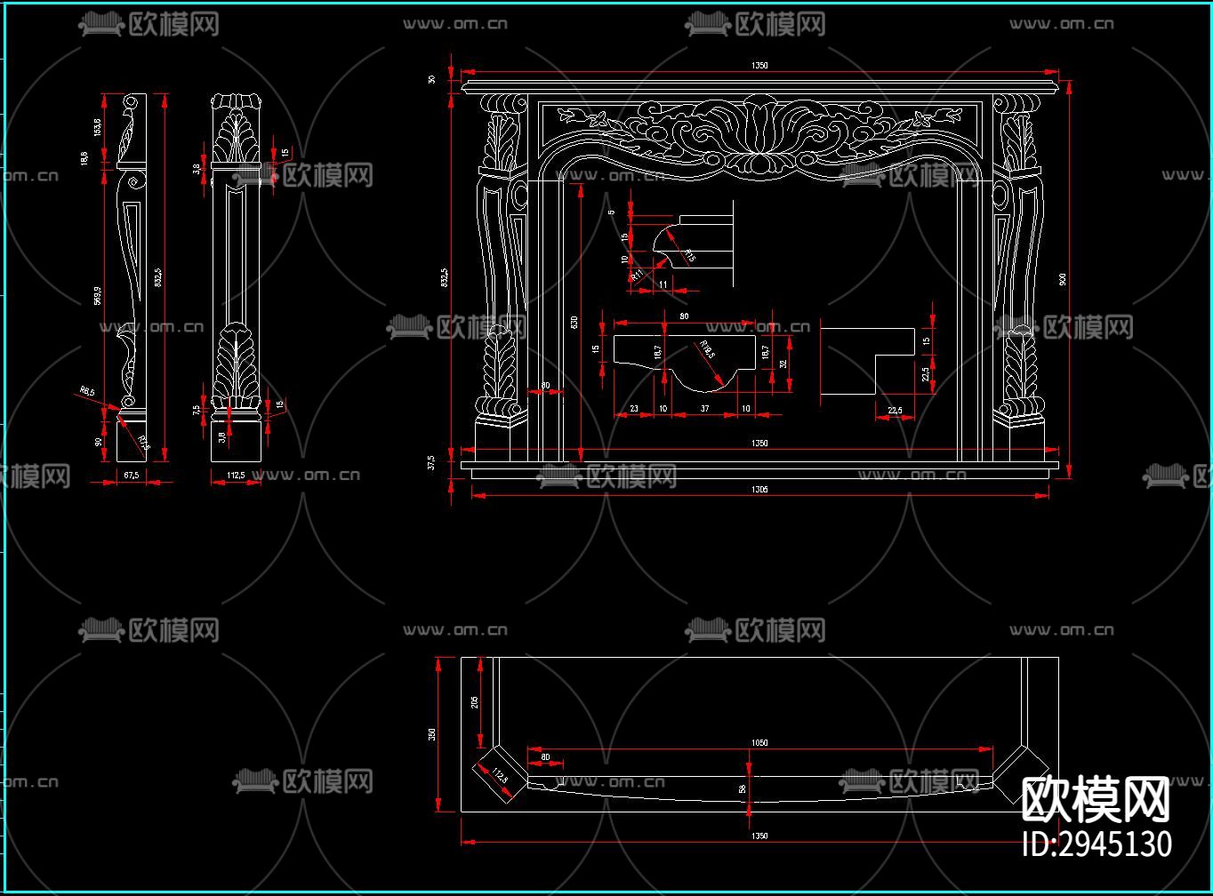 壁炉节点大样图下载（渲染图3）