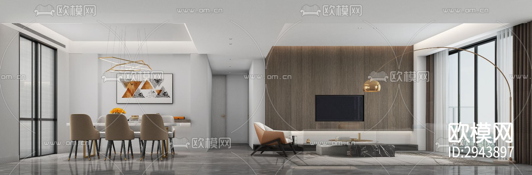 家装cad施工图下载（渲染图1）