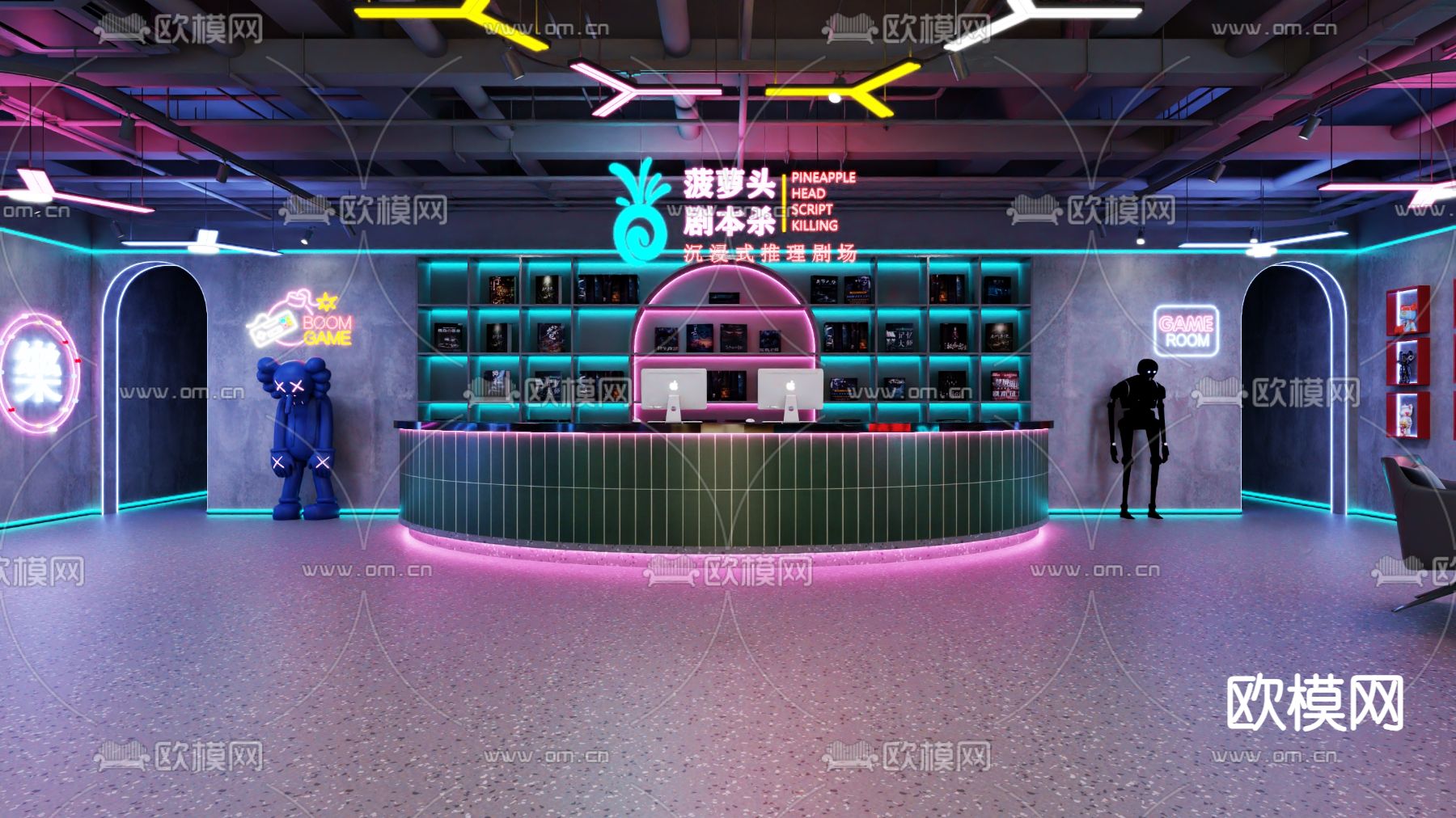 狼人杀 剧本杀3d模型下载（渲染图2）