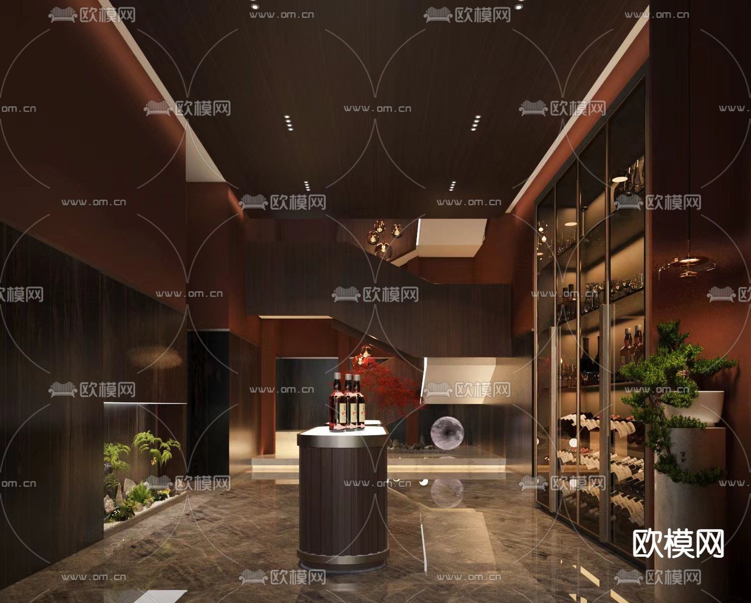 红酒会所 酒窖 藏酒室3d模型下载（渲染图4）