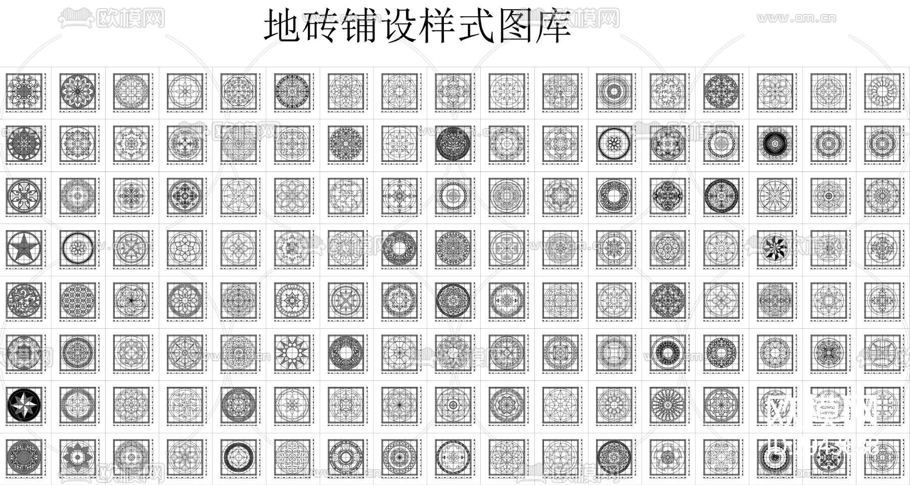 地面铺设cad图库下载（渲染图2）