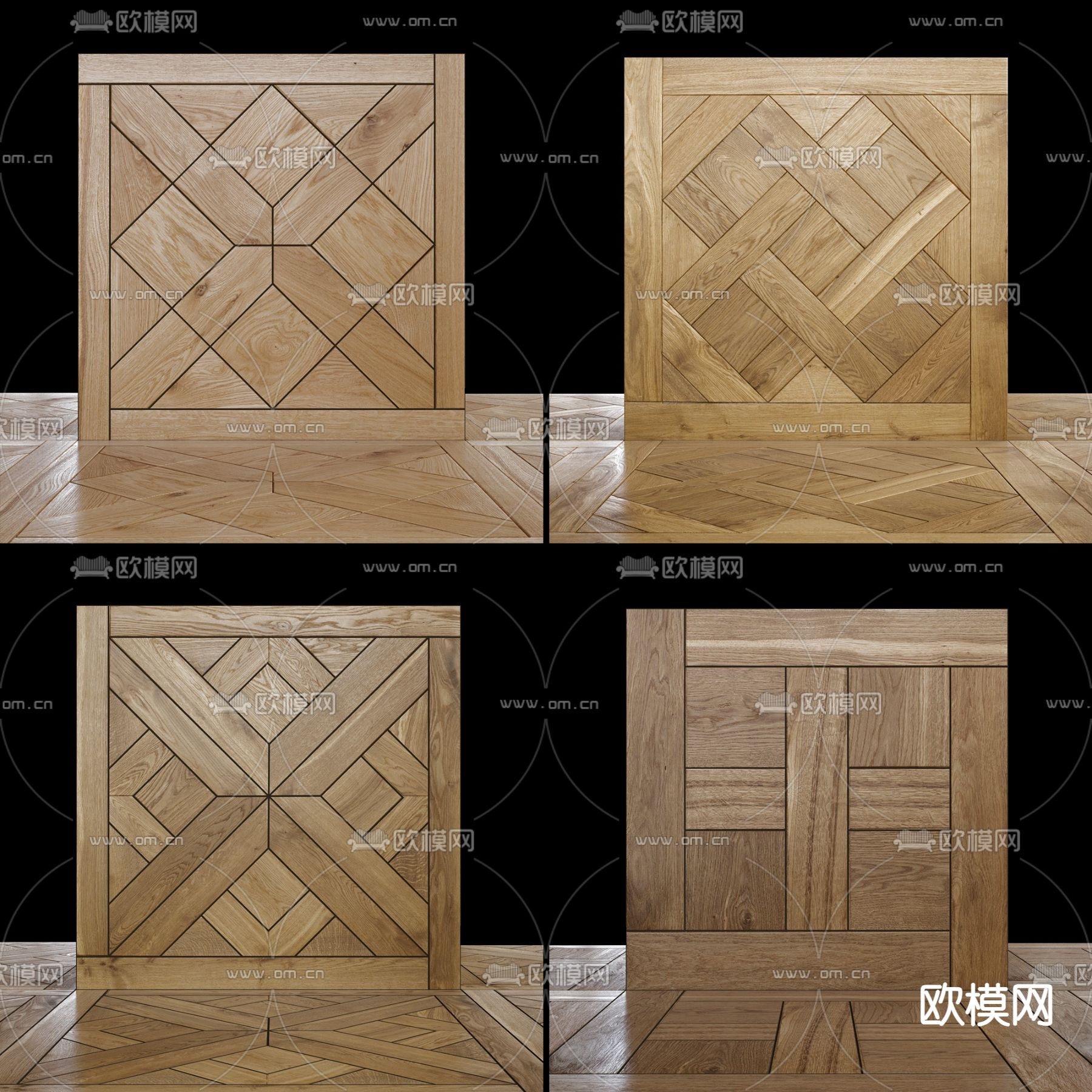 拼花木地板3d模型下载