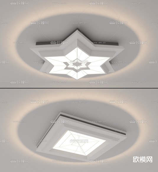 吸顶灯 卧室灯3d模型下载