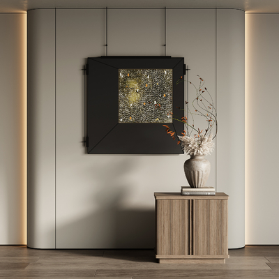  侘寂风装饰画su模型 