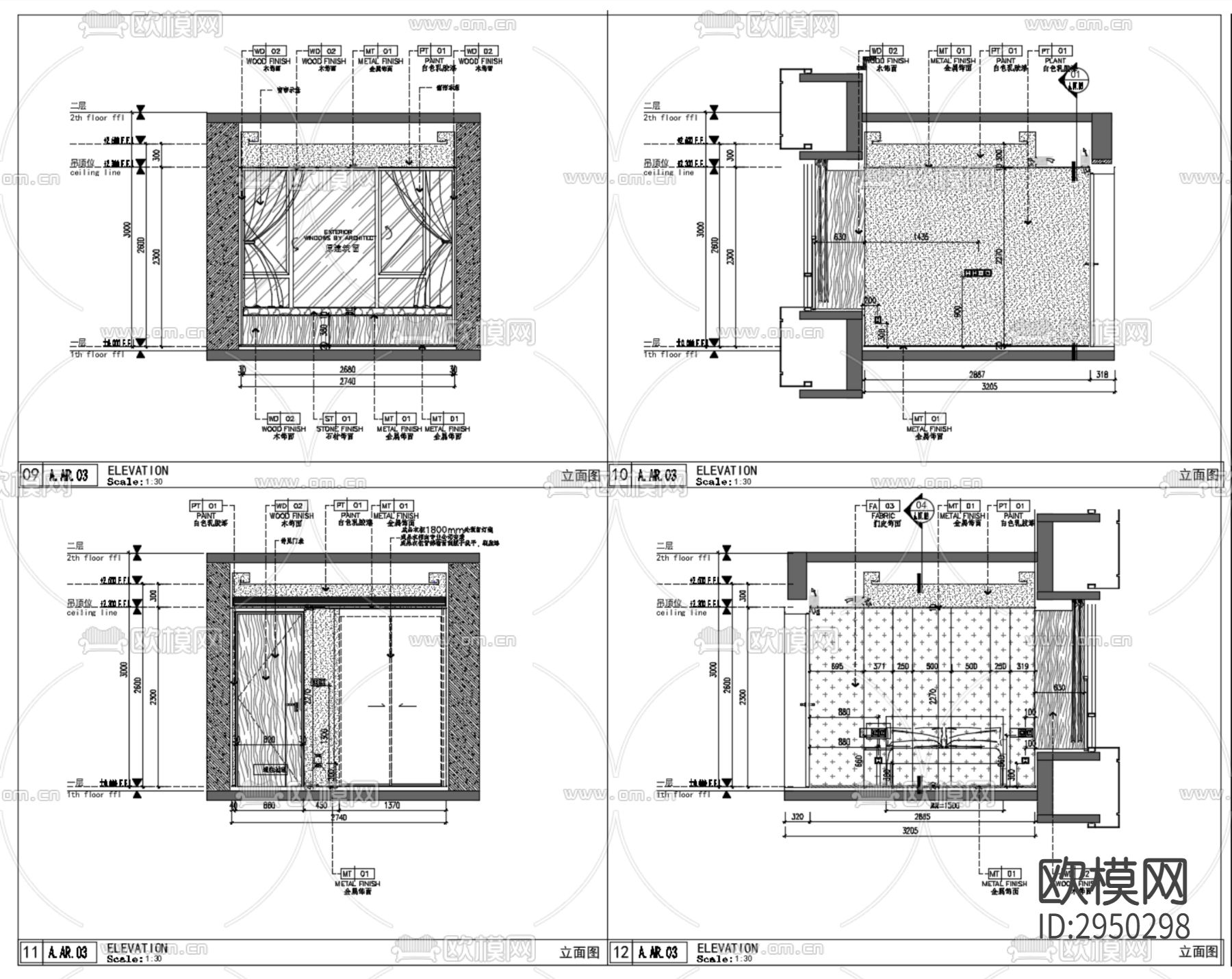 DIA丹健国际-深圳招商领玺150户型CAD施工图下载（渲染图5）