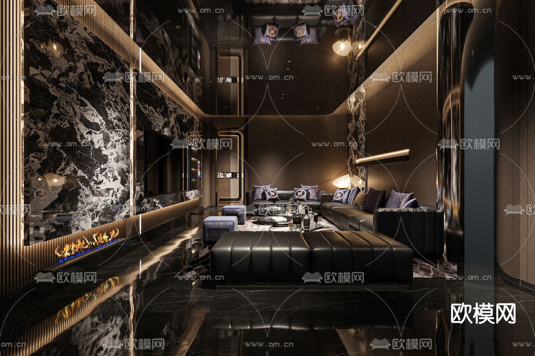 KTV包间 酒吧包厢 夜总会 舞厅3d模型下载