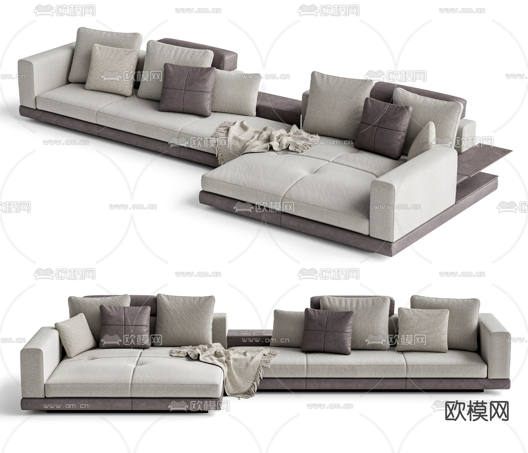 多人沙发 转角沙发su模型下载（渲染图2）