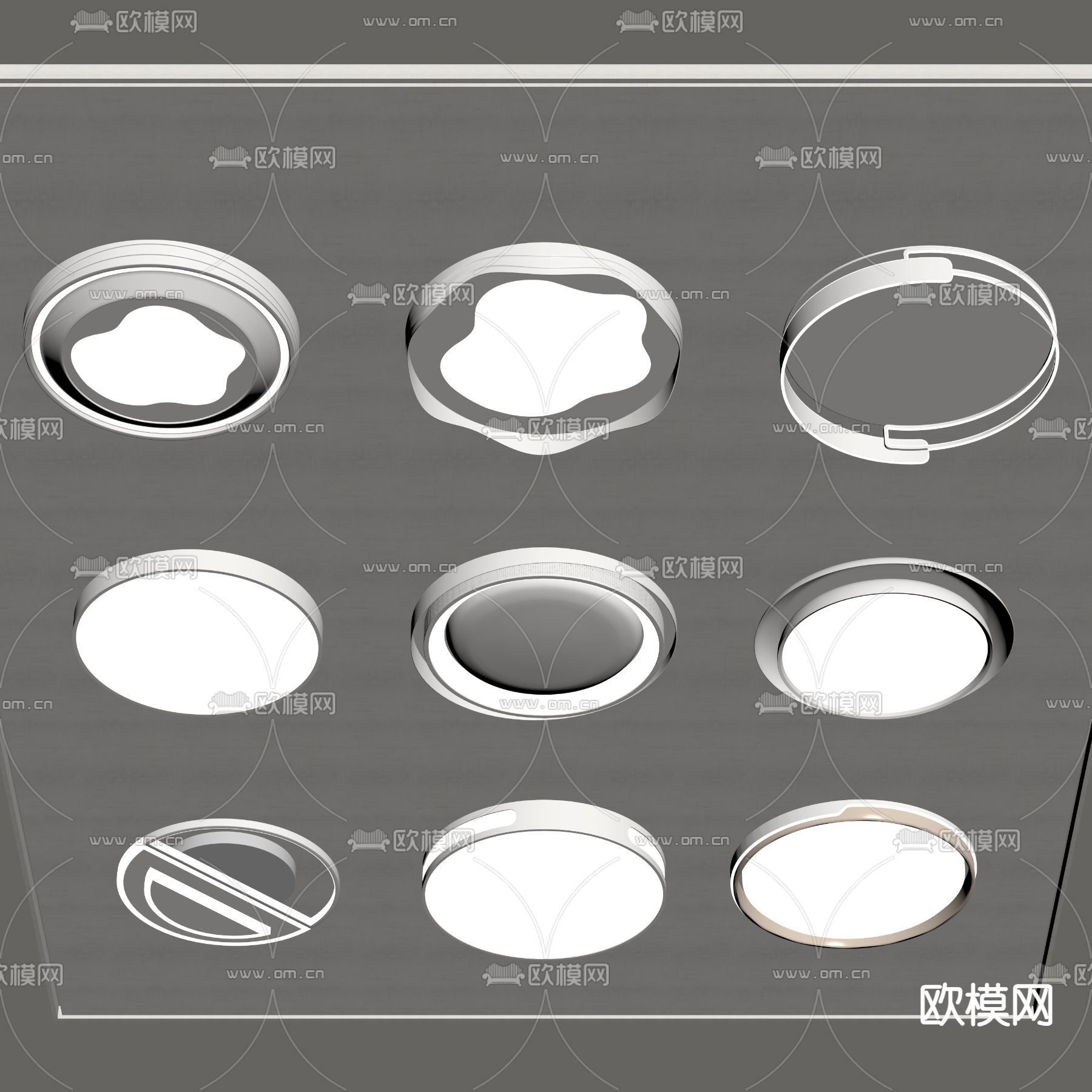吸顶灯su模型下载（渲染图1）