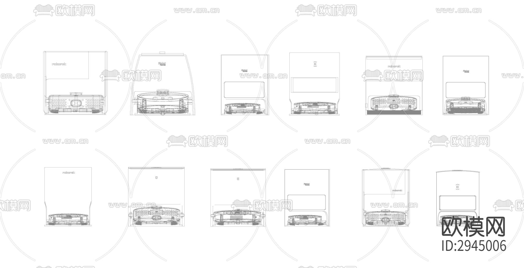 扫地机器人CAD施工图下载
