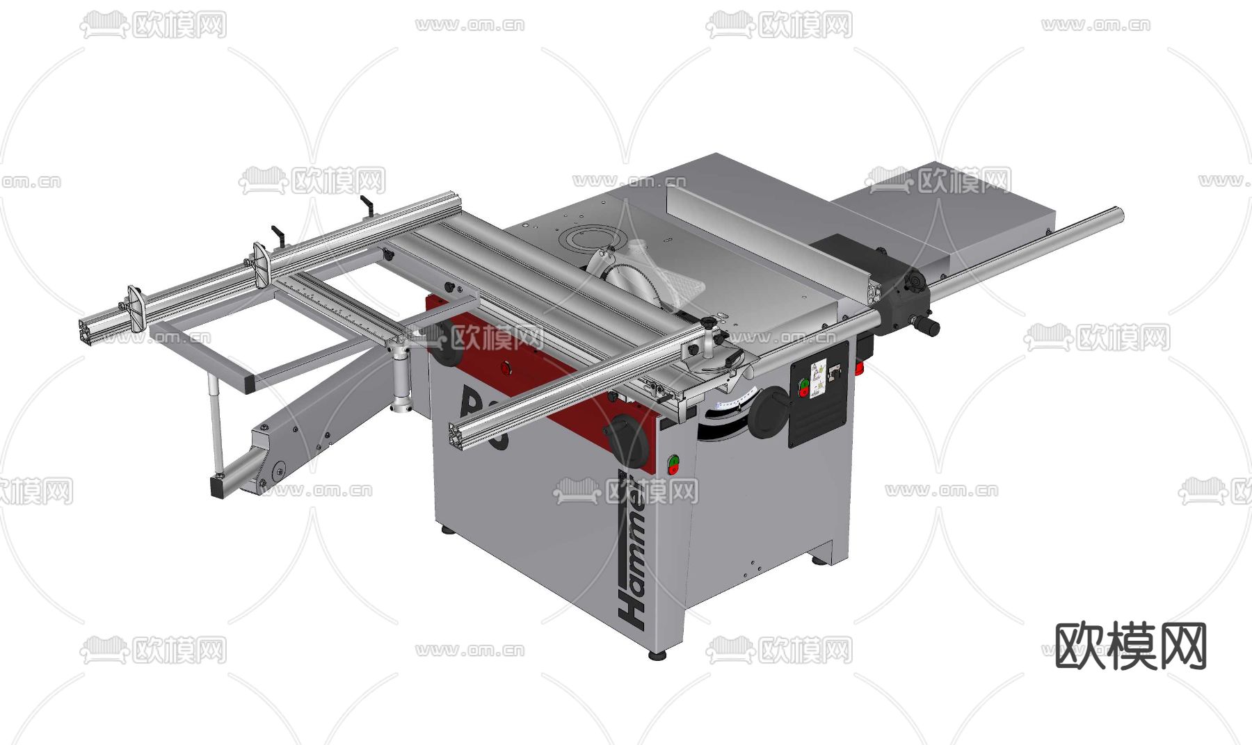 木工机械 木工裁板机su模型下载（渲染图1）