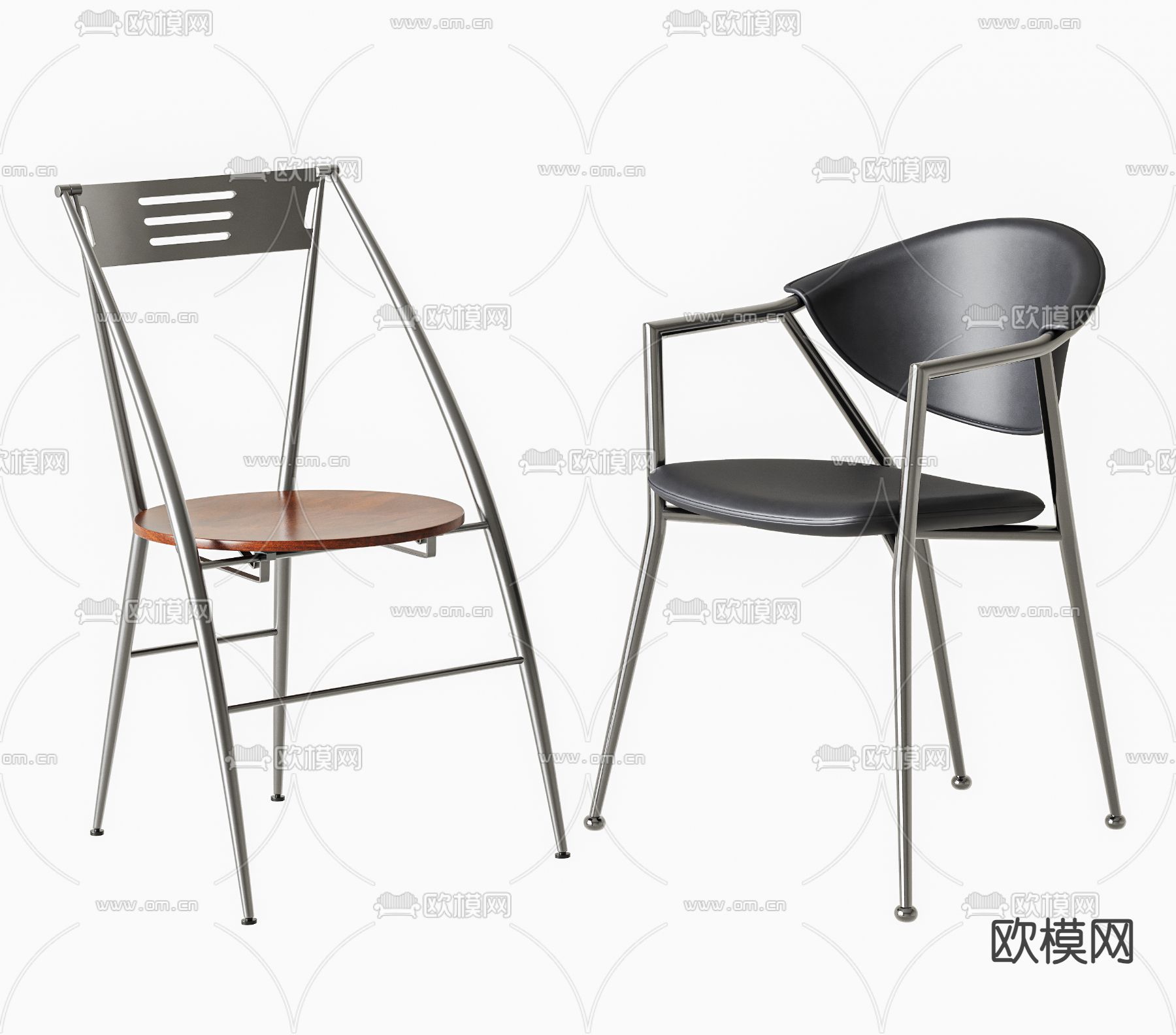 工业风椅子 餐椅3d模型下载