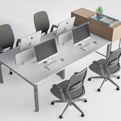  办公桌椅su模型 