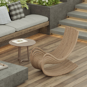 曲线椅子 户外椅3d模型